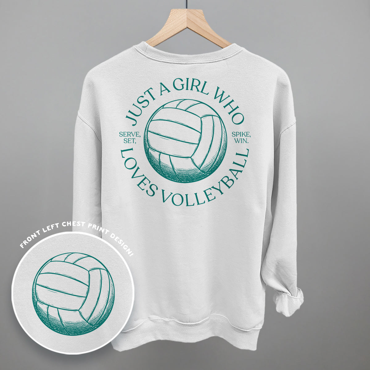 Just A Girl Who Loves Volleyball (Back Print)